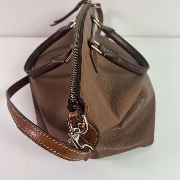 Vintage Dooney & Bourke Florentine Vachetta Brown Leather Large Juliette Satchel - Picture 5 of 16
